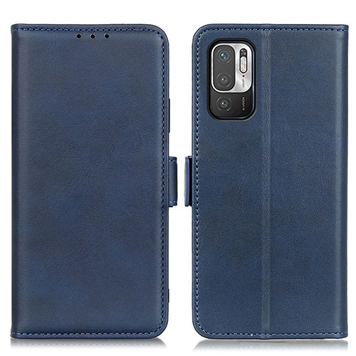 Leather Case Stands Flip Cover Holder M15L for Xiaomi Redmi Note 10T 5G Blue