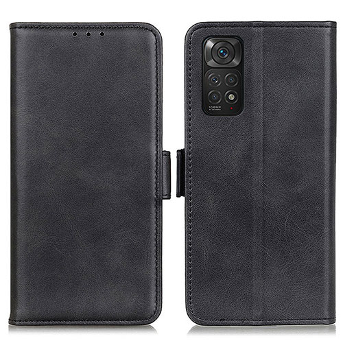 Leather Case Stands Flip Cover Holder M15L for Xiaomi Redmi Note 11 4G (2022) Black