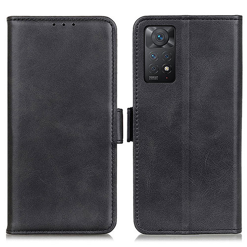 Leather Case Stands Flip Cover Holder M15L for Xiaomi Redmi Note 11 Pro 4G Black