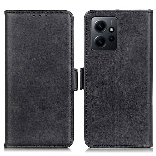 Leather Case Stands Flip Cover Holder M15L for Xiaomi Redmi Note 12 4G Black