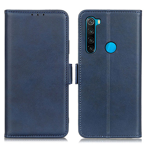 Leather Case Stands Flip Cover Holder M15L for Xiaomi Redmi Note 8 (2021) Blue