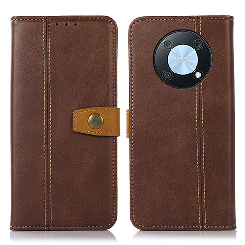 Leather Case Stands Flip Cover Holder M16L for Huawei Enjoy 50 Pro Brown