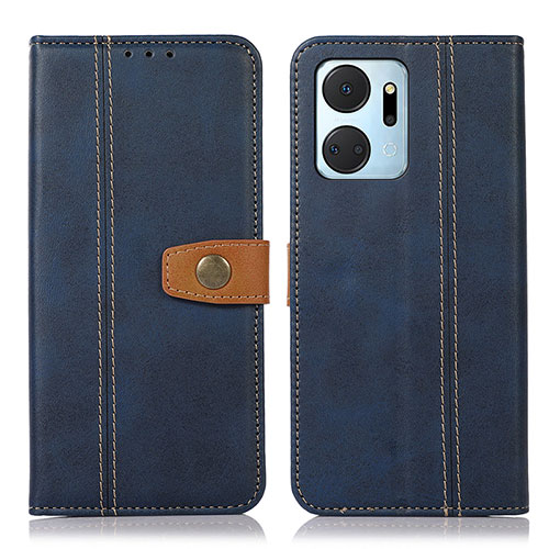 Leather Case Stands Flip Cover Holder M16L for Huawei Honor X7a Blue