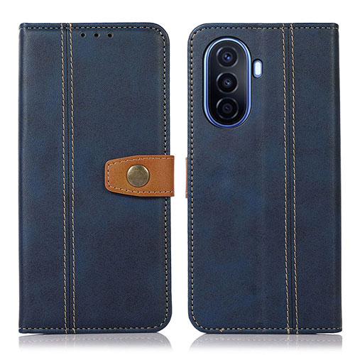 Leather Case Stands Flip Cover Holder M16L for Huawei Nova Y70 Blue