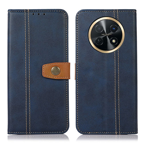 Leather Case Stands Flip Cover Holder M16L for Huawei Nova Y91 Blue