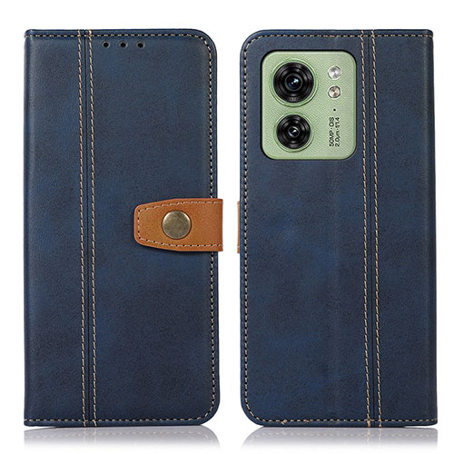 Leather Case Stands Flip Cover Holder M16L for Motorola Moto Edge (2023) 5G Blue