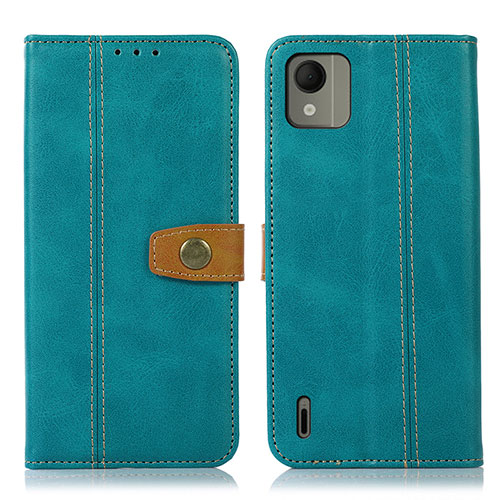 Leather Case Stands Flip Cover Holder M16L for Nokia C110 Green