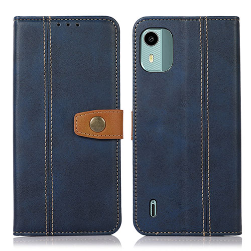 Leather Case Stands Flip Cover Holder M16L for Nokia C12 Plus Blue