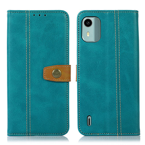 Leather Case Stands Flip Cover Holder M16L for Nokia C12 Plus Green