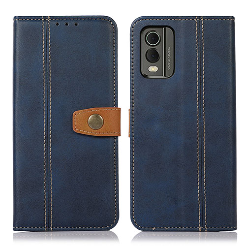 Leather Case Stands Flip Cover Holder M16L for Nokia C32 Blue