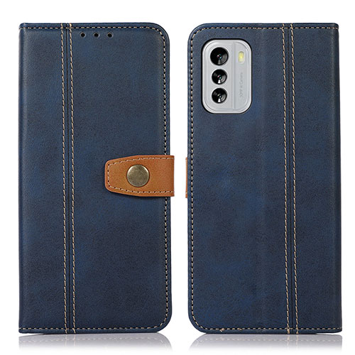 Leather Case Stands Flip Cover Holder M16L for Nokia G60 5G Blue