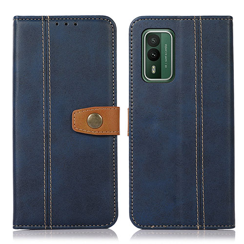 Leather Case Stands Flip Cover Holder M16L for Nokia XR21 Blue