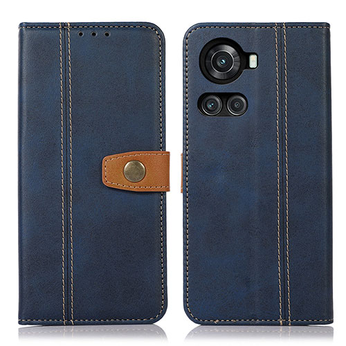 Leather Case Stands Flip Cover Holder M16L for OnePlus 10R 5G Blue