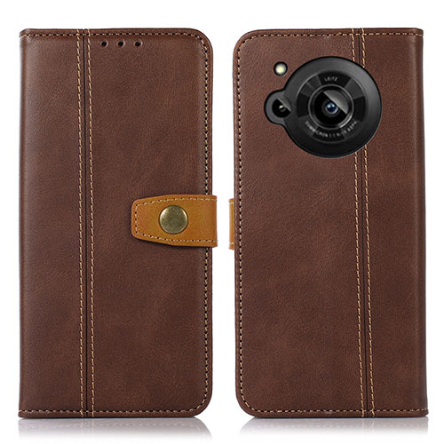 Leather Case Stands Flip Cover Holder M16L for Sharp Aquos R7 Brown