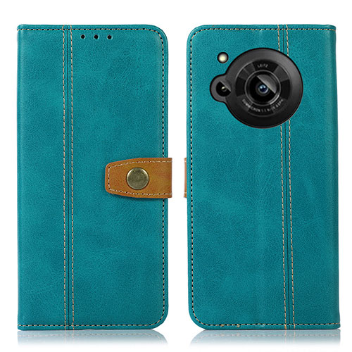 Leather Case Stands Flip Cover Holder M16L for Sharp Aquos R7 Green