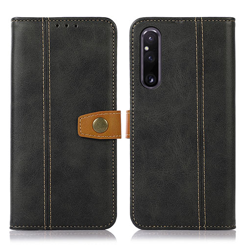 Leather Case Stands Flip Cover Holder M16L for Sony Xperia 1 V Black