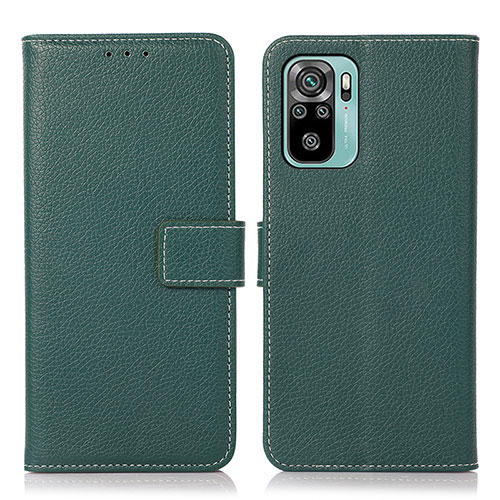 Leather Case Stands Flip Cover Holder M16L for Xiaomi Poco M5S Green