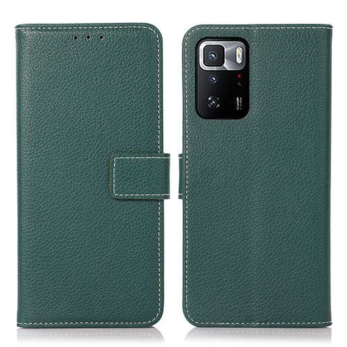 Leather Case Stands Flip Cover Holder M16L for Xiaomi Poco X3 GT 5G Green