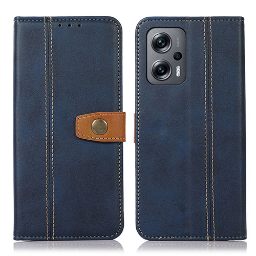 Leather Case Stands Flip Cover Holder M16L for Xiaomi Poco X4 GT 5G Blue