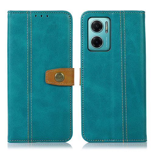 Leather Case Stands Flip Cover Holder M16L for Xiaomi Redmi 11 Prime 5G Green