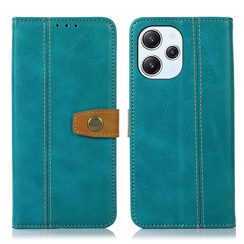 Leather Case Stands Flip Cover Holder M16L for Xiaomi Redmi 12 4G Green