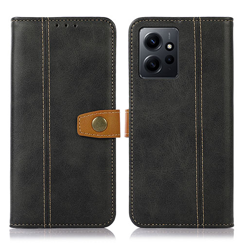 Leather Case Stands Flip Cover Holder M16L for Xiaomi Redmi Note 12 4G Black