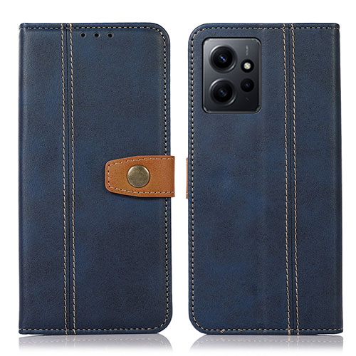 Leather Case Stands Flip Cover Holder M16L for Xiaomi Redmi Note 12 4G Blue