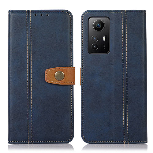 Leather Case Stands Flip Cover Holder M16L for Xiaomi Redmi Note 12S Blue