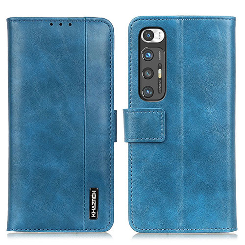 Leather Case Stands Flip Cover Holder ML11 for Xiaomi Mi 10S 5G Blue