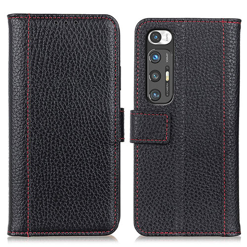 Leather Case Stands Flip Cover Holder ML14 for Xiaomi Mi 10S 5G Black