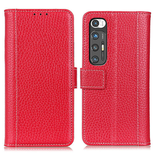 Leather Case Stands Flip Cover Holder ML14 for Xiaomi Mi 10S 5G Red