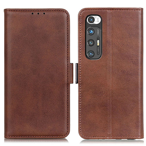 Leather Case Stands Flip Cover Holder ML15 for Xiaomi Mi 10S 5G Brown