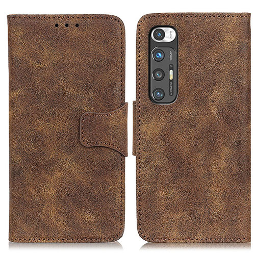 Leather Case Stands Flip Cover Holder ML3 for Xiaomi Mi 10S 5G Brown