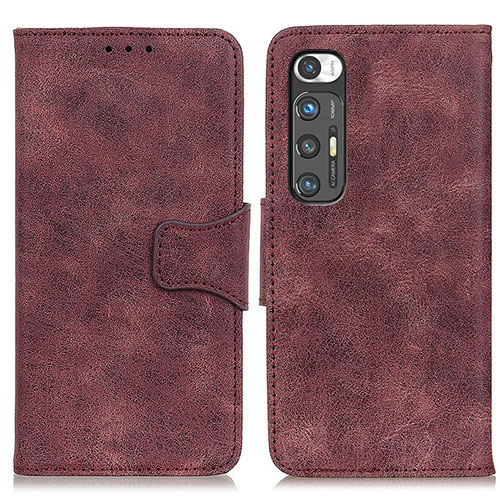 Leather Case Stands Flip Cover Holder ML3 for Xiaomi Mi 10S 5G Purple