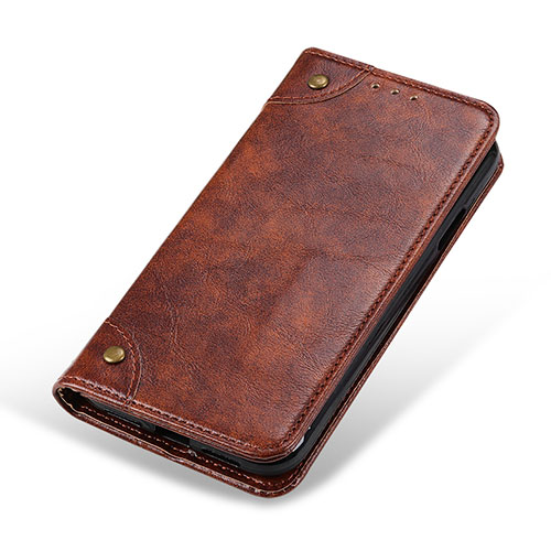 Leather Case Stands Flip Cover Holder ML4 for Xiaomi Poco F3 5G Brown