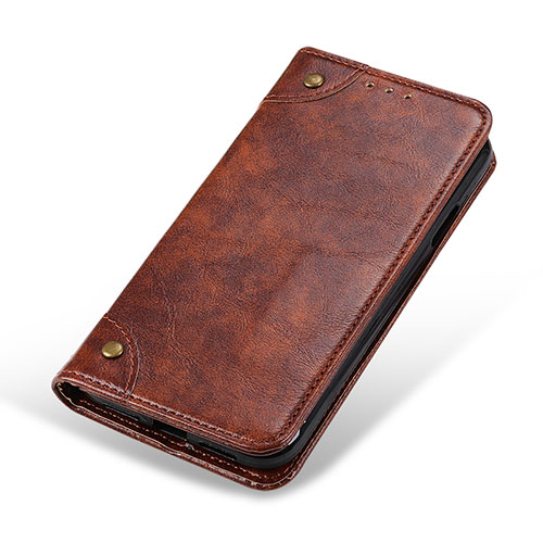 Leather Case Stands Flip Cover Holder ML4 for Xiaomi Redmi K40 Pro 5G Brown