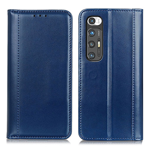 Leather Case Stands Flip Cover Holder ML5 for Xiaomi Mi 10S 5G Blue