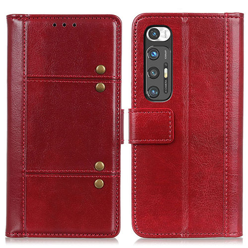 Leather Case Stands Flip Cover Holder ML6 for Xiaomi Mi 10S 5G Red