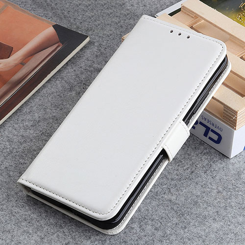 Leather Case Stands Flip Cover Holder ML7 for Huawei Honor 50 Lite White