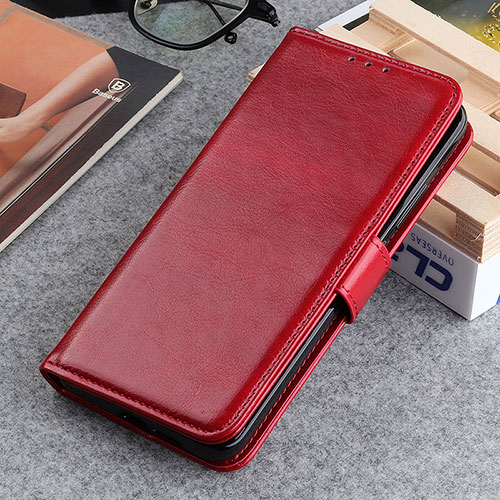 Leather Case Stands Flip Cover Holder ML7 for Motorola Moto Edge 40 Neo 5G Red