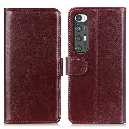 Leather Case Stands Flip Cover Holder ML7 for Xiaomi Mi 10S 5G Brown