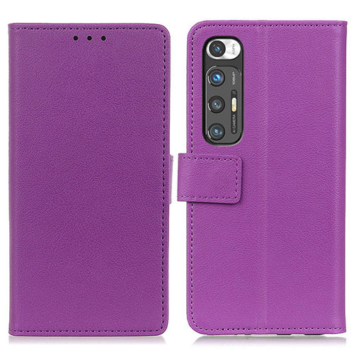 Leather Case Stands Flip Cover Holder ML8 for Xiaomi Mi 10S 5G Purple