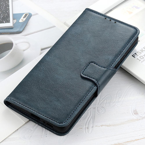 Leather Case Stands Flip Cover Holder ML9 for Realme 9 4G Blue