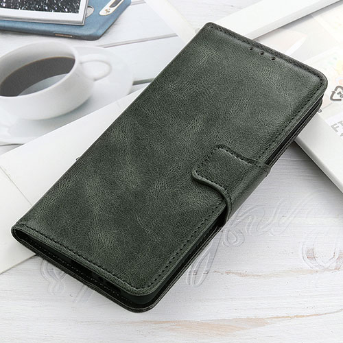 Leather Case Stands Flip Cover Holder ML9 for Realme Narzo 50A Prime Green