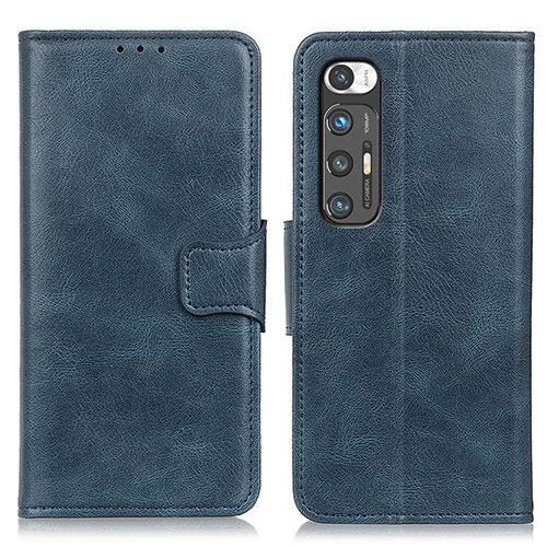 Leather Case Stands Flip Cover Holder ML9 for Xiaomi Mi 10S 5G Blue