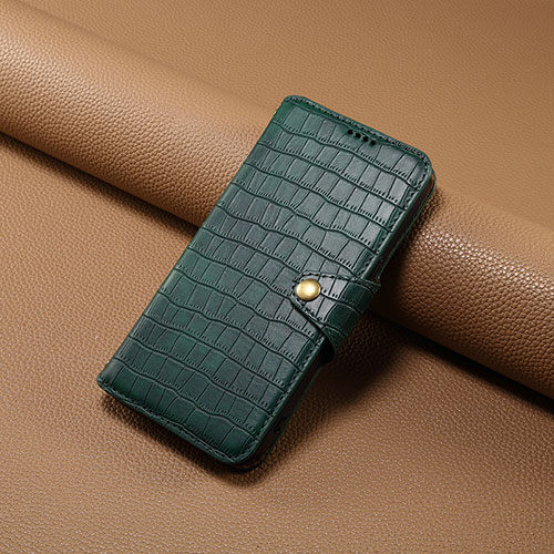 Leather Case Stands Flip Cover Holder MT4 for Apple iPhone 14 Pro Green