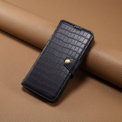 Leather Case Stands Flip Cover Holder MT4 for Apple iPhone 16 Pro Black