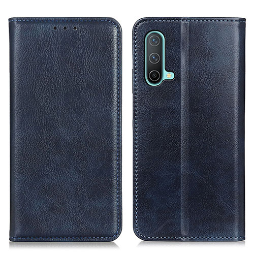 Leather Case Stands Flip Cover Holder N01P for OnePlus Nord CE 5G Blue