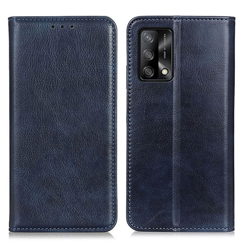 Leather Case Stands Flip Cover Holder N01P for Oppo A95 4G Blue