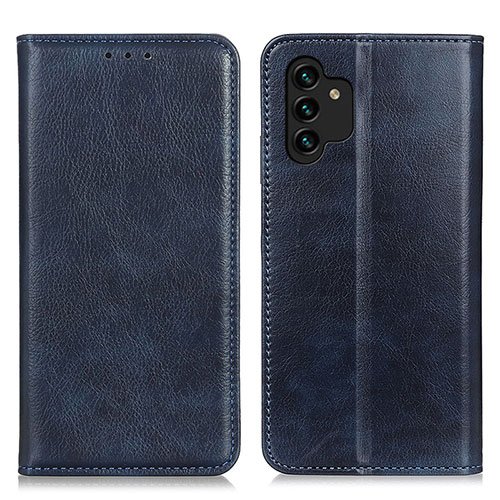 Leather Case Stands Flip Cover Holder N01P for Samsung Galaxy A13 4G Blue